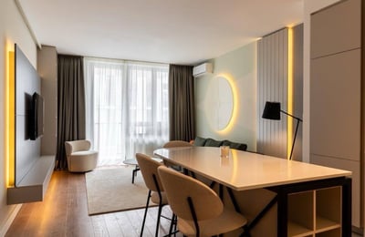 Alquiler de un apartamento completamente nuevo de dos habitaciones en un complejo residencial premium, 55 m², Belgrado, Belgrade Waterfront, Serbia